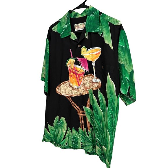Tori Richard Mens Hawaiian Shirt Cocktail Tropical Leaf Print Size S - Picture 3 of 11
